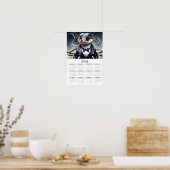 Poster Aquarelle Serpent Portant Tuxedo 2025 Calendrier d (Cuisine)