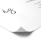 Poster Aquarelle | Signature Mariée & Salle Boisson (Coin)