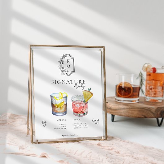 Poster Aquarelle | Signature Mariée & Salle Boisson