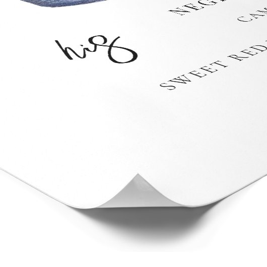 Poster Aquarelle | Signature Mariée & Salle Boisson (Coin)