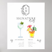 Poster Aquarelle | Signature Mariée & Salle Boisson (Devant)