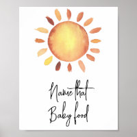 Aquarelle soleil - Nommez cette nourriture pour bé
