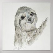 Poster Aquarelle souriante (Devant)