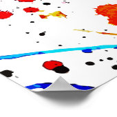 Poster Aquarelle Spots Motif Arrière - plan blanc (Coin)