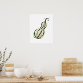 Poster Aquarelle Squash bio (Cuisine)