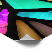 Poster Aquarelle Style Verre coloré Chat 5:4 (Coin)