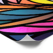 Poster Aquarelle Style Verre Tressé Chat 2:3 (Coin)