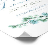 Poster Aquarelle Succulents Partager Le Signe Mariage Amo (Coin)