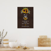 Poster Aquarelle Sunflower Wood Oh Snap Instagram Sign (Cuisine)
