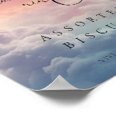 Poster Aquarelle Sunset Cloud 9 Fête des mariées Symbole  (Coin)