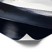 Poster Aquarelle Tabby Cat dans une Cravate Tuxedo et Bla (Coin)