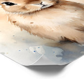 Poster Aquarelle Tan Baby Bunny Rabbit Nursery (Coin)