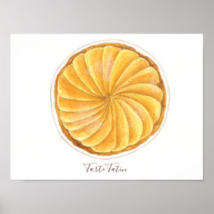 Poster Aquarelle Tarte Tatin