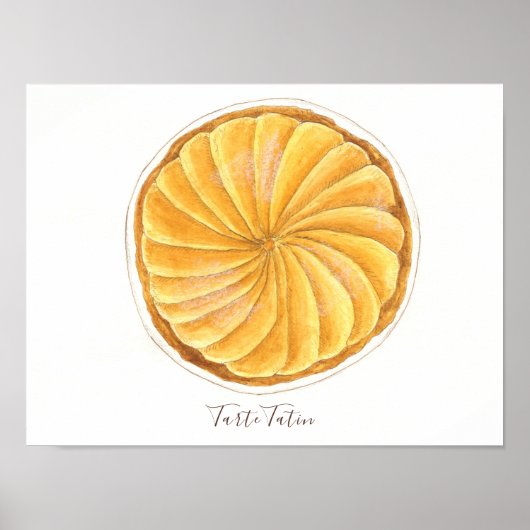 Poster Aquarelle Tarte Tatin (Devant)