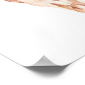 Poster Aquarelle Taureau avec Fleurs violettes et roses (Coin)