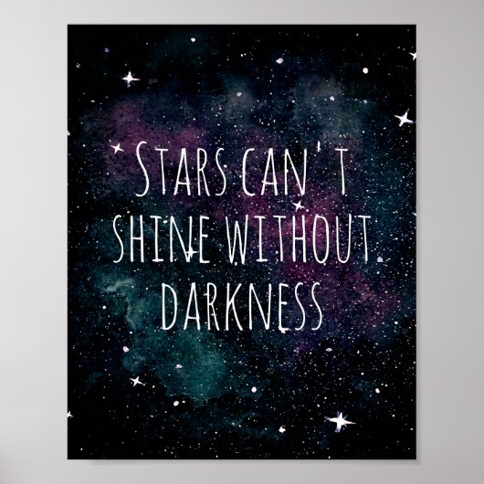 Poster Aquarelle tendance Starry Night Inspirational Cita (Devant)