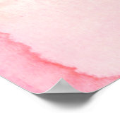 Poster Aquarelle texture rose orange (Coin)