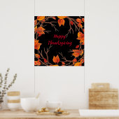 Poster Aquarelle Thanksgiving Leviers (Cuisine)