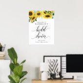 Poster Aquarelle tournesol Fête des mariées d'été Bienven (Bureau à domicile)