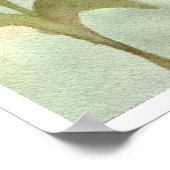 Poster Aquarelle Tournesol Imprimer (Coin)