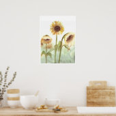 Poster Aquarelle Tournesol Imprimer (Cuisine)