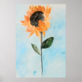 Poster aquarelle Tournesol peinture (Devant)