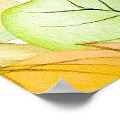 Poster Aquarelle transparente motif avec fleurs de magnol (Coin)