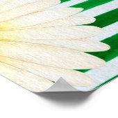 Poster Aquarelle transparente motif de bandes vertes et c (Coin)