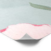 Poster Aquarelle transparente motif de la pivoine et fleu (Coin)