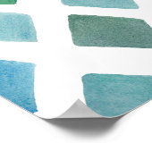 Poster Aquarelle transparente sur un arrière - plan blanc (Coin)