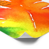 Poster Aquarelle Tropical Feuilles mariages (Coin)