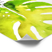 Poster Aquarelle Tropical Feuilles mariages (Coin)