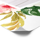 Poster Aquarelle Tropical Floral Frame (Coin)