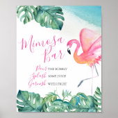 Poster Aquarelle Tropical Mimosa Bar (Devant)