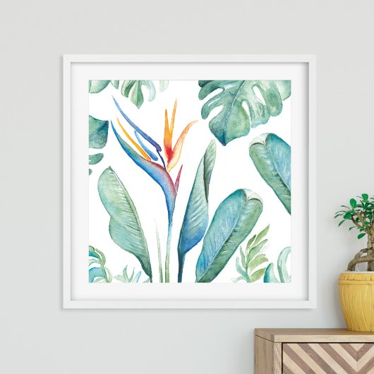Poster Aquarelle tropicale Botaniques et verdure