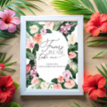 Poster Aquarelle Tropicale Faveurs S'Il Vous Plaît Prendr<br><div class="desc">Aquarelle Tropicale Favors S'Il Vous Plaît Prendre Un Poster. Éléments correspondants disponibles. Voir la collection complète ici : https://www.zazzle.com/collections/watercolor_tropical_flowers_and_leaves-119671500108864210</div>