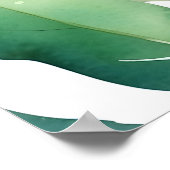 Poster Aquarelle tropicale Harmonie des fruits et Feuille (Coin)