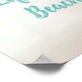 Poster Aquarelle tropicale La vie est un palmier de plage (Coin)