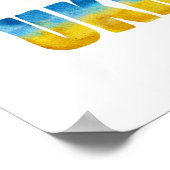 Poster Aquarelle Ukraine Laboratoire jaune et papillon (Coin)