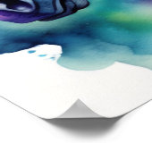 Poster Aquarelle Unicorne dans Candy Colours II (Coin)