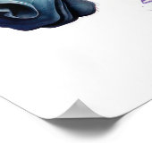 Poster Aquarelle Unicorne dans Candy Colours III (Coin)