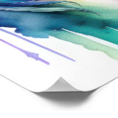 Poster Aquarelle Unicorne dans Candy Colours V (Coin)