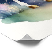 Poster Aquarelle Unicorne dans Soft Pastels II (Coin)