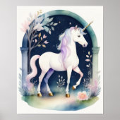 Poster Aquarelle Unicorne dans Soft Pastels II (Devant)