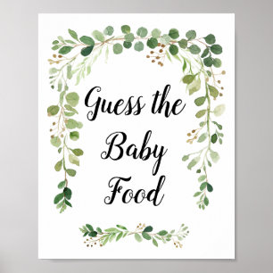 Poster Aquarelle verdoyante Guess the Baby Food