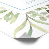 Poster Aquarelle Verdure 60e anniversaire Bienvenue (Coin)