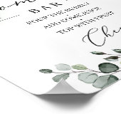 Poster Aquarelle verdure feuillage boho maman-osa bar (Coin)