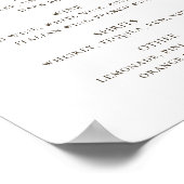 Poster Aquarelle verdure feuillage mariage alcool boisson (Coin)