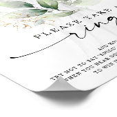 Poster Aquarelle Verdure Gold Fête des mariées jeu de bag (Coin)