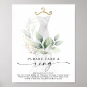 Poster Aquarelle Verdure Gold Fête des mariées jeu de bag (Devant)